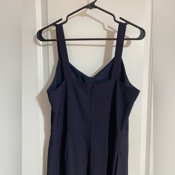 Everlane Japanese GoWeave Slip Sleeveless Pockets V Neck Navy Jumpsuit Size 4 - Picture 9 of 12